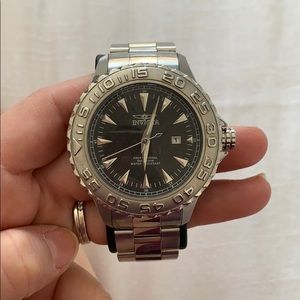 Men’s Invicta watch- silver and black